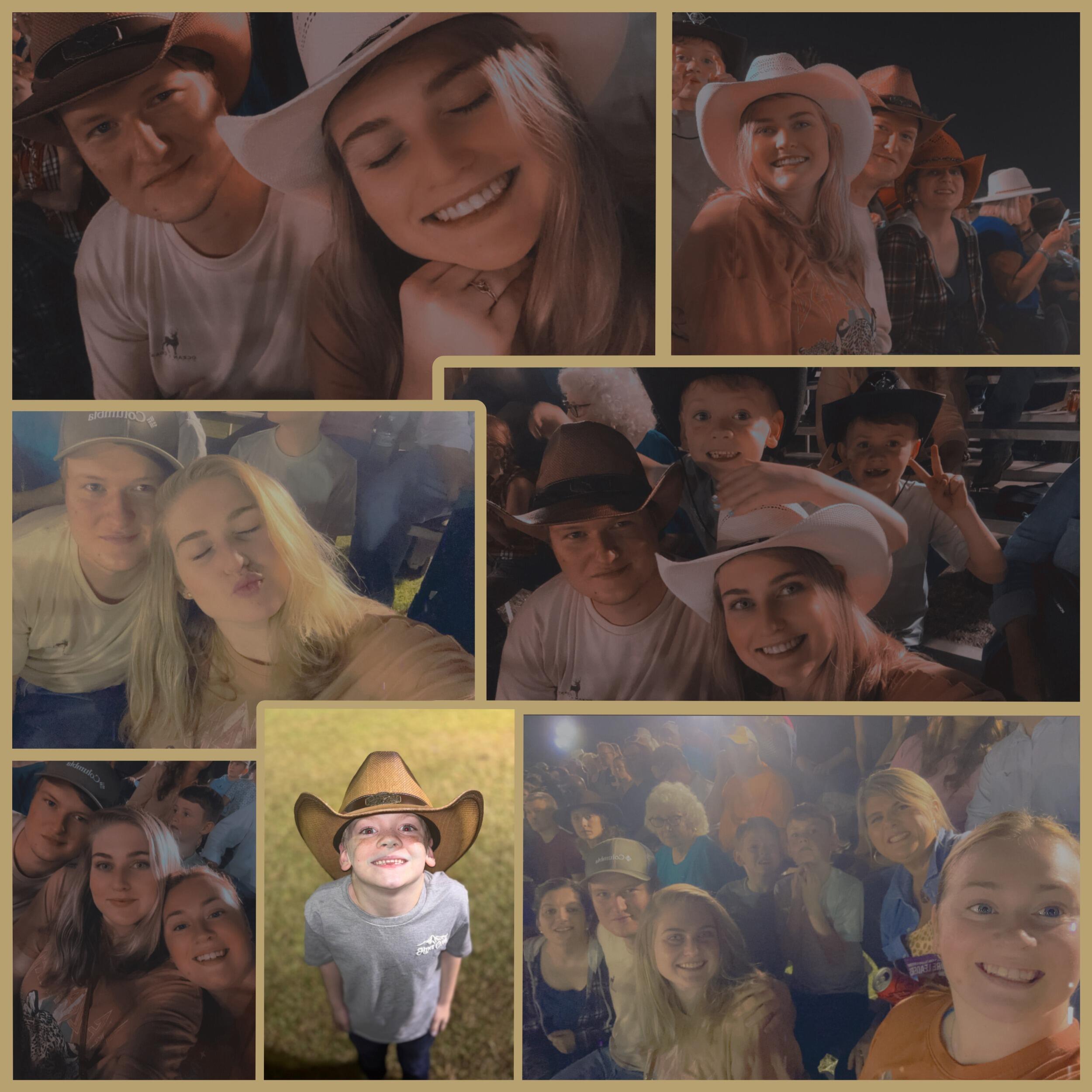 A fun night at the rodeo with some of the Harristown crew. Tons of fun, great memories and lots of laughs. Austin even bought Kayla and Shae their own cowgirl hats. 