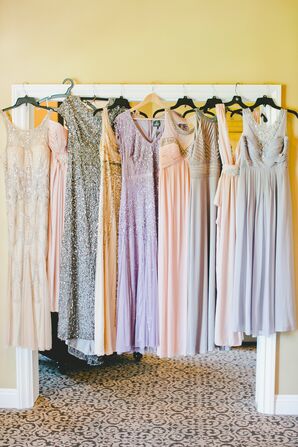 Pastel Embellished Bridesmaid Dresses
