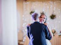 Father-daughter dance at wedding reception