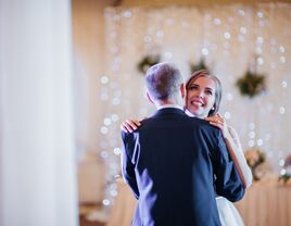 Father-daughter dance at wedding reception