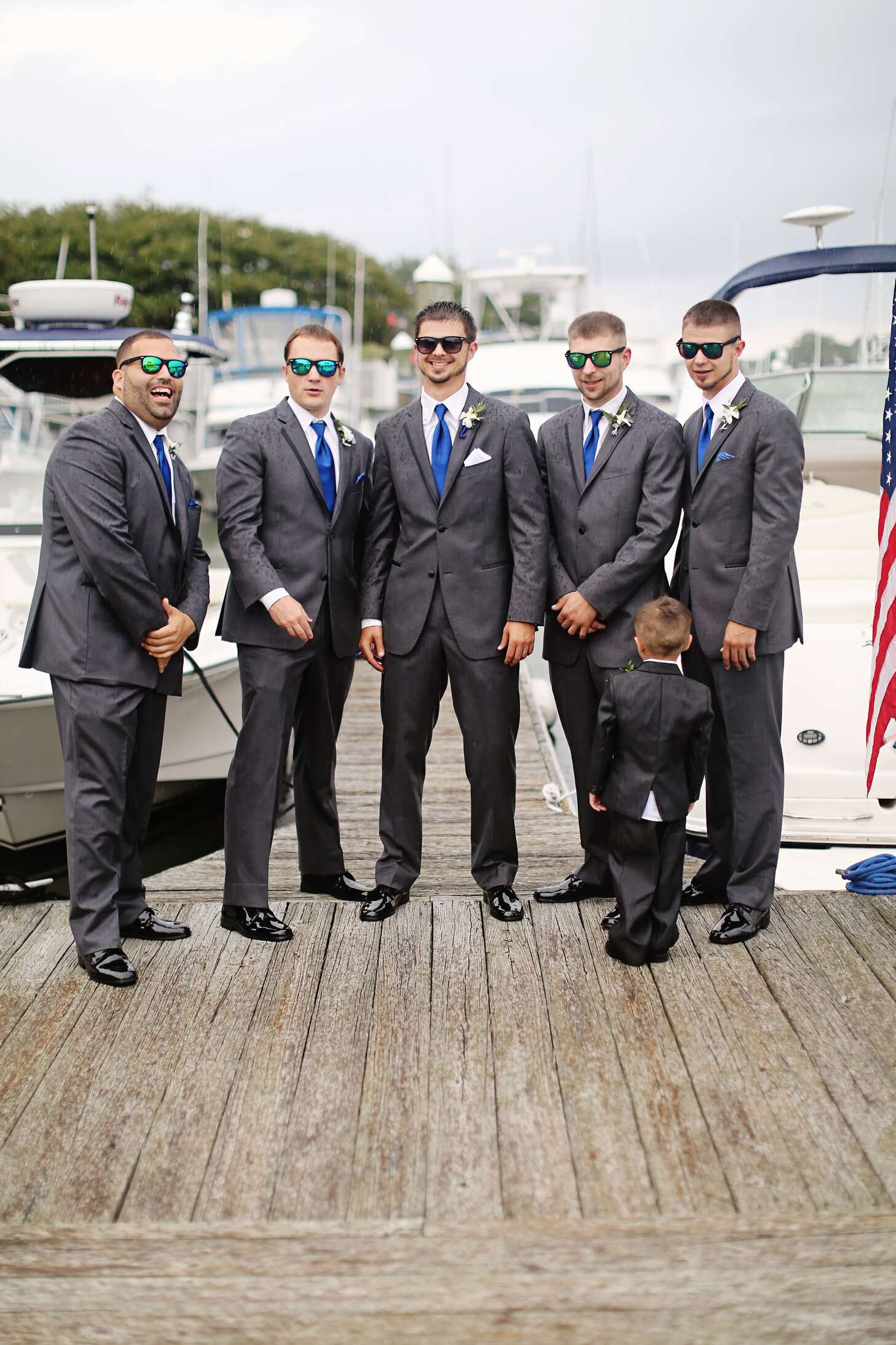 Groomsmen In Gray And Blue