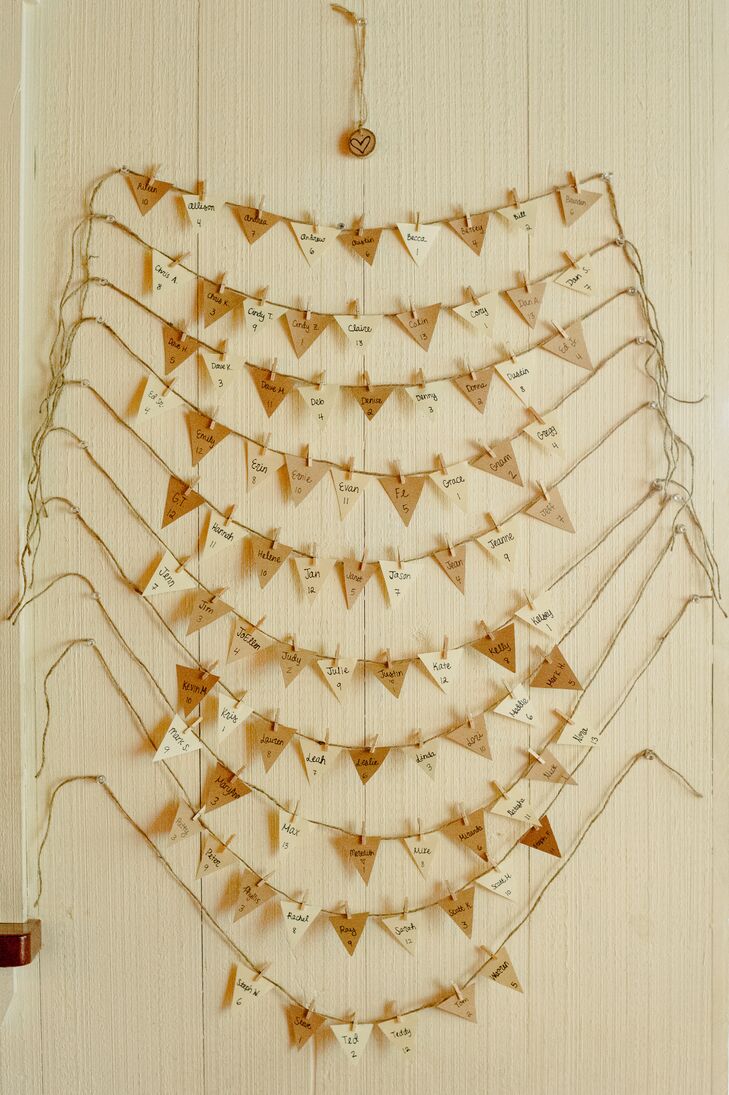 DIY Escort Card Bunting