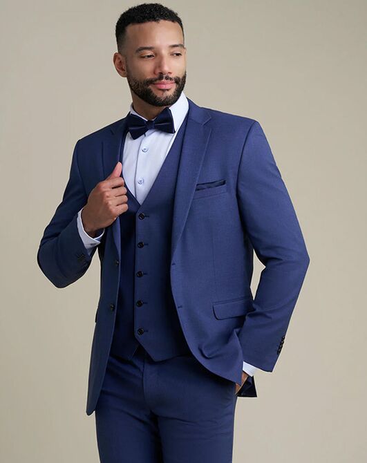 BLACKTIE SAVOY Blue Wedding Suit Blue Tuxedo - 4