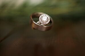 White and Ivory Diamond Engagement Ring