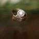 White and Ivory Diamond Engagement Ring