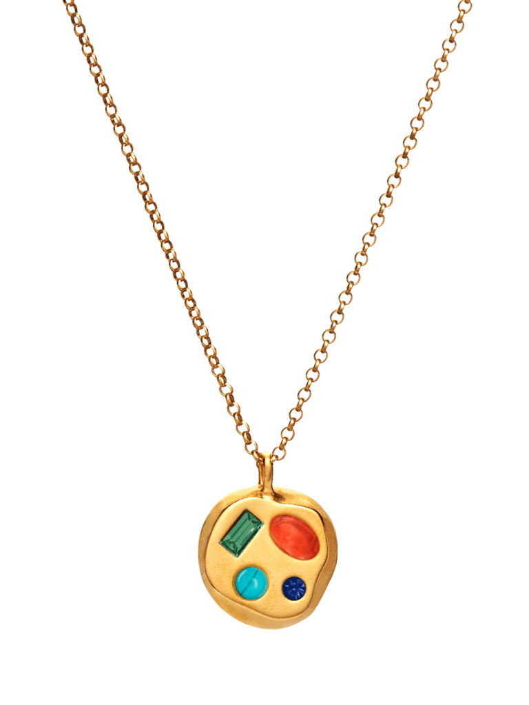 Matching birthstone couples necklaces