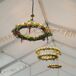 Greenery Chandelier at Tented Reception at The Line Hotel in Washington, DC