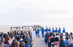 Wedding Ceremony at Lighthouse Point Park in New Haven, Connecticut