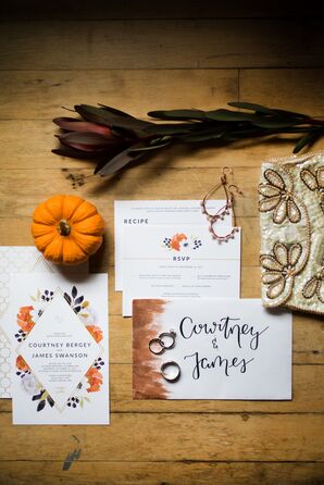 Rustic Invitation Suite with Fall Illustrations