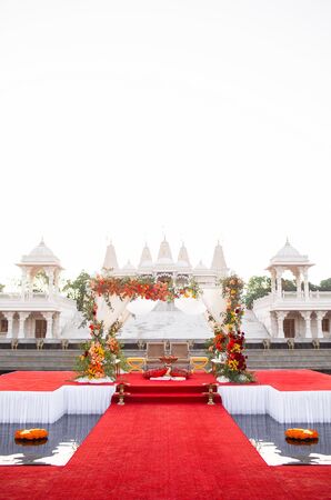 Traditional Hindu Ceremony Site at BAPS Shri Swaminarayan Mandir in Georgia