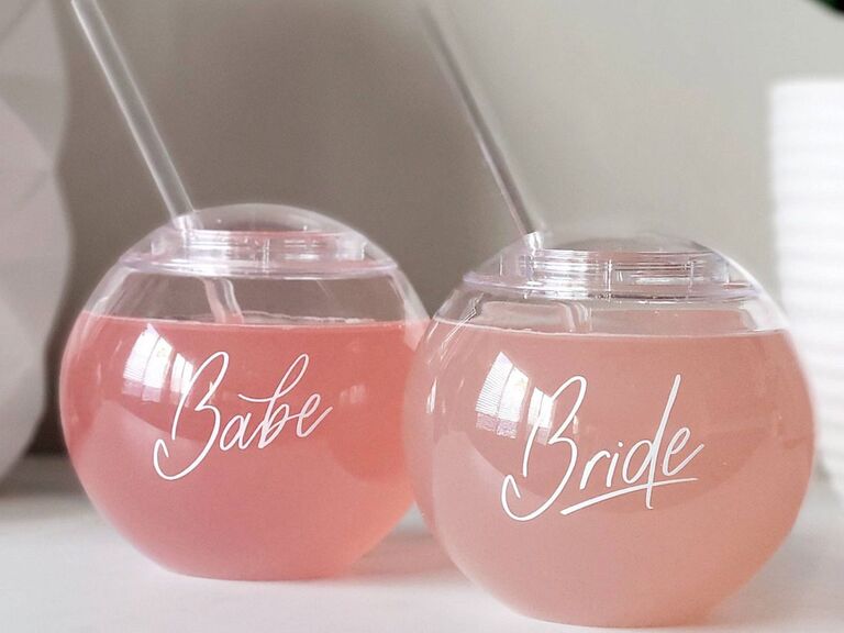 Babe motif globe drinkware bridesmaid gift idea