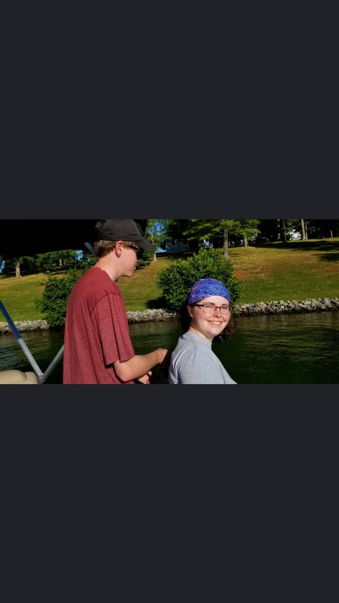 Enjoying our summers by fishing at the lake