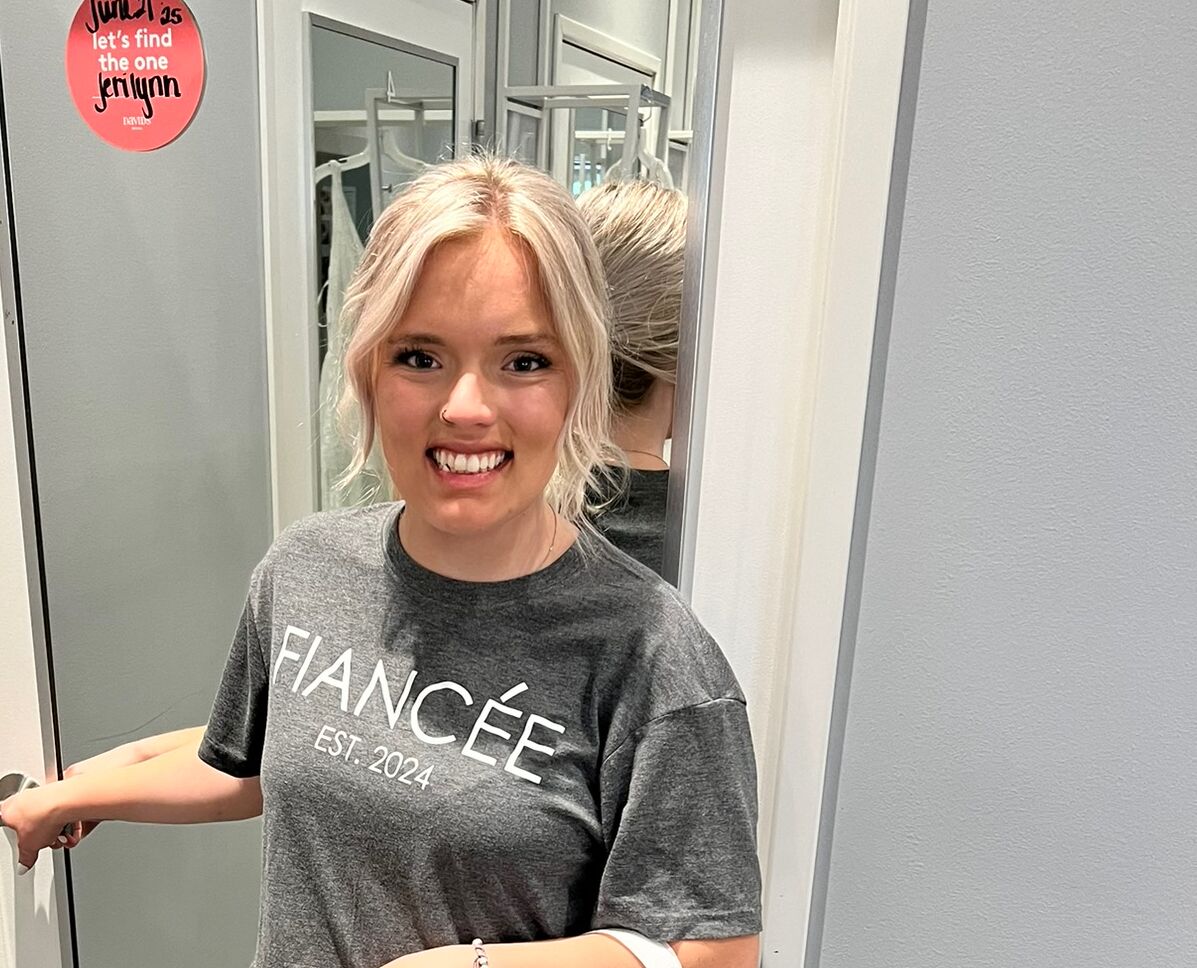 Picture of Jers first time trying on dresses 