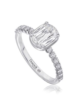 Christopher Designs Classic Emerald, Oval Cut Engagement Ring