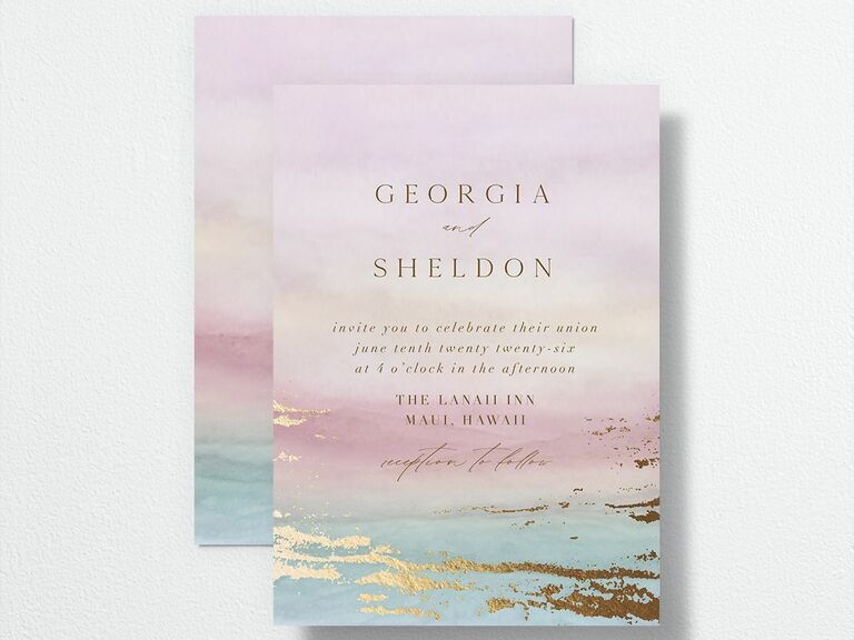 Pastel wedding invitation 2023 stationery trend