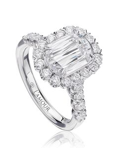Christopher Designs Classic Emerald, Oval Cut Engagement Ring