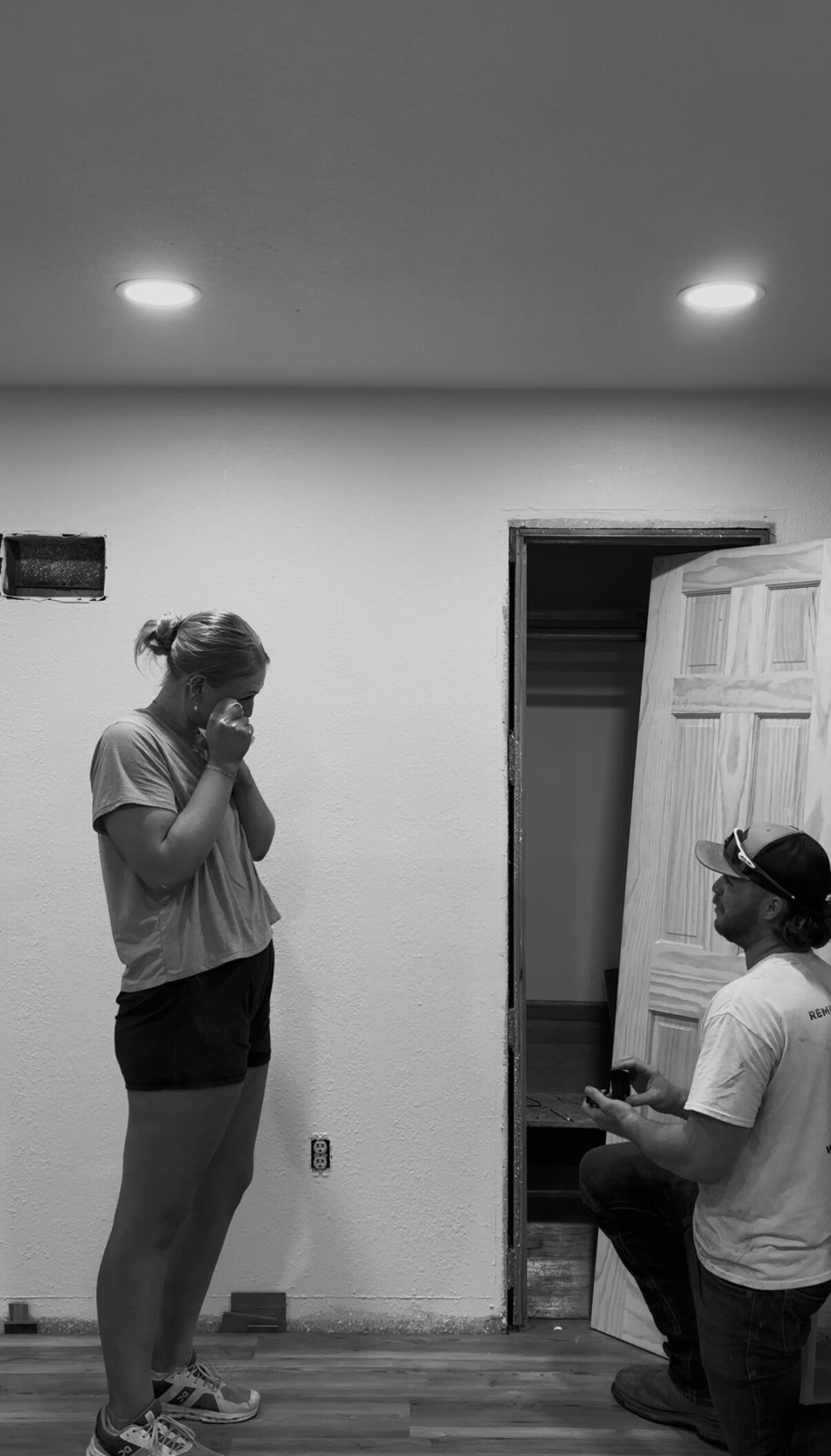 Kyler proposed while working on the house… and apparently, he had been keeping this secret since May!