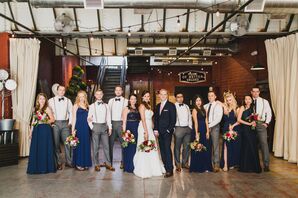 Casual Mismatched Bridesmaid and Groomsmen Attire
