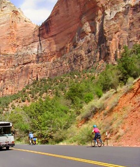 Picture of Zion Scenic Drive via Free Shuttle