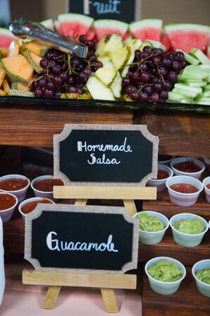 DIY Salsa Bar at Southwestern Wedding Dinner