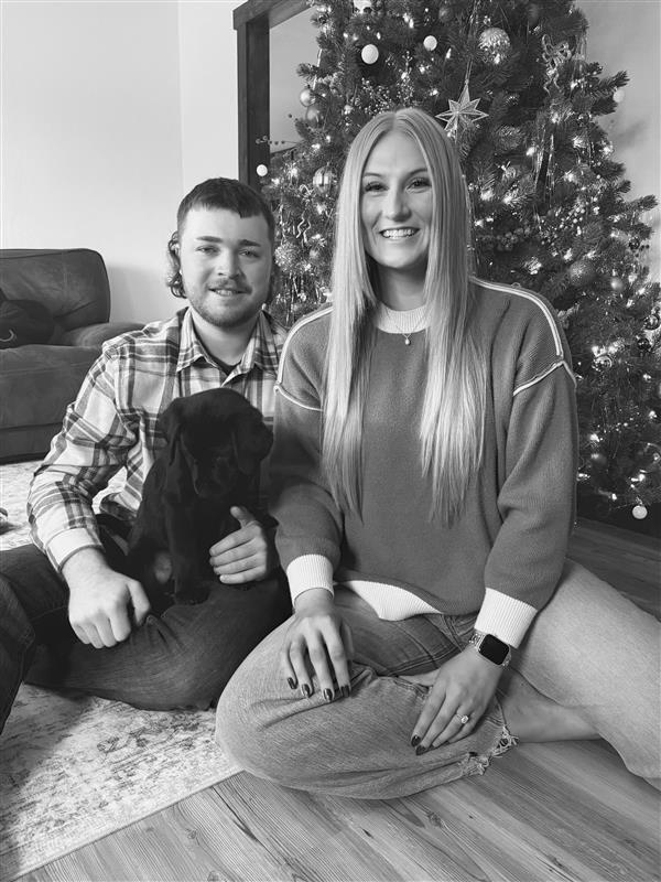 Our first Christmas in our own home with our puppy Kacie!