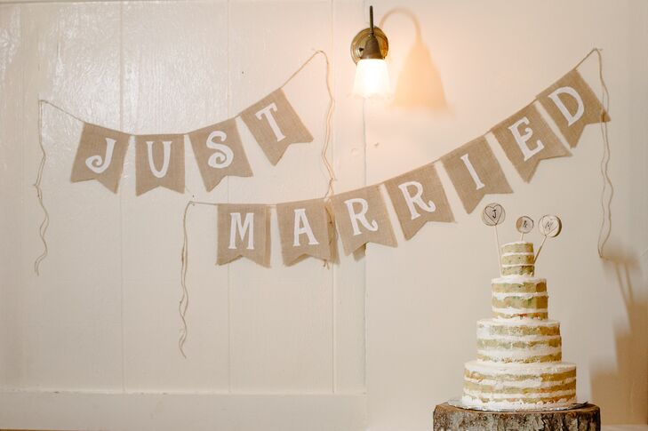 Naked Funfetti Wedding Cake