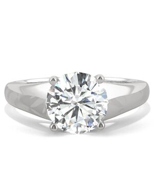 Forever One Moissanite Elegant Round Cut Engagement Ring