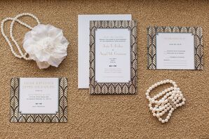 Gold and Black Glamorous Invitation Suite