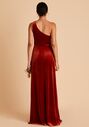 Birdy Grey Kira Dress in Velvet Burnt Orange One Shoulder Bridesmaid Dress - thumbnail - 4