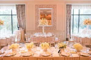 Classic Ivory Reception Tables and Centerpieces