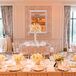 Classic Ivory Reception Tables and Centerpieces