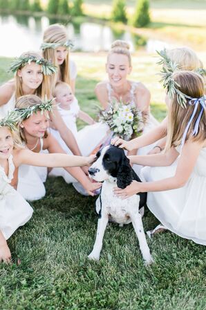 Flower Girls with Eucalyptus Flower Crowns