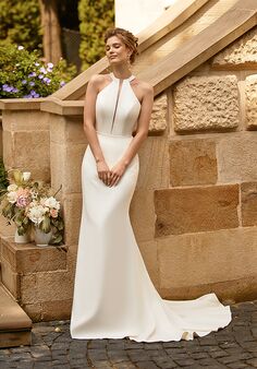Moonlight Tango T954 Mermaid and Trumpet Wedding Dress