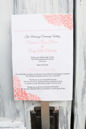 Coral Ceremony Program Fans