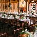 The reception was held in a barn at Riverside on the Potomac in Leesburg, Virginia. A family style meal catered by Culinary Delights by Feist was served on farmhouse style tables set with brown chiavari chairs.