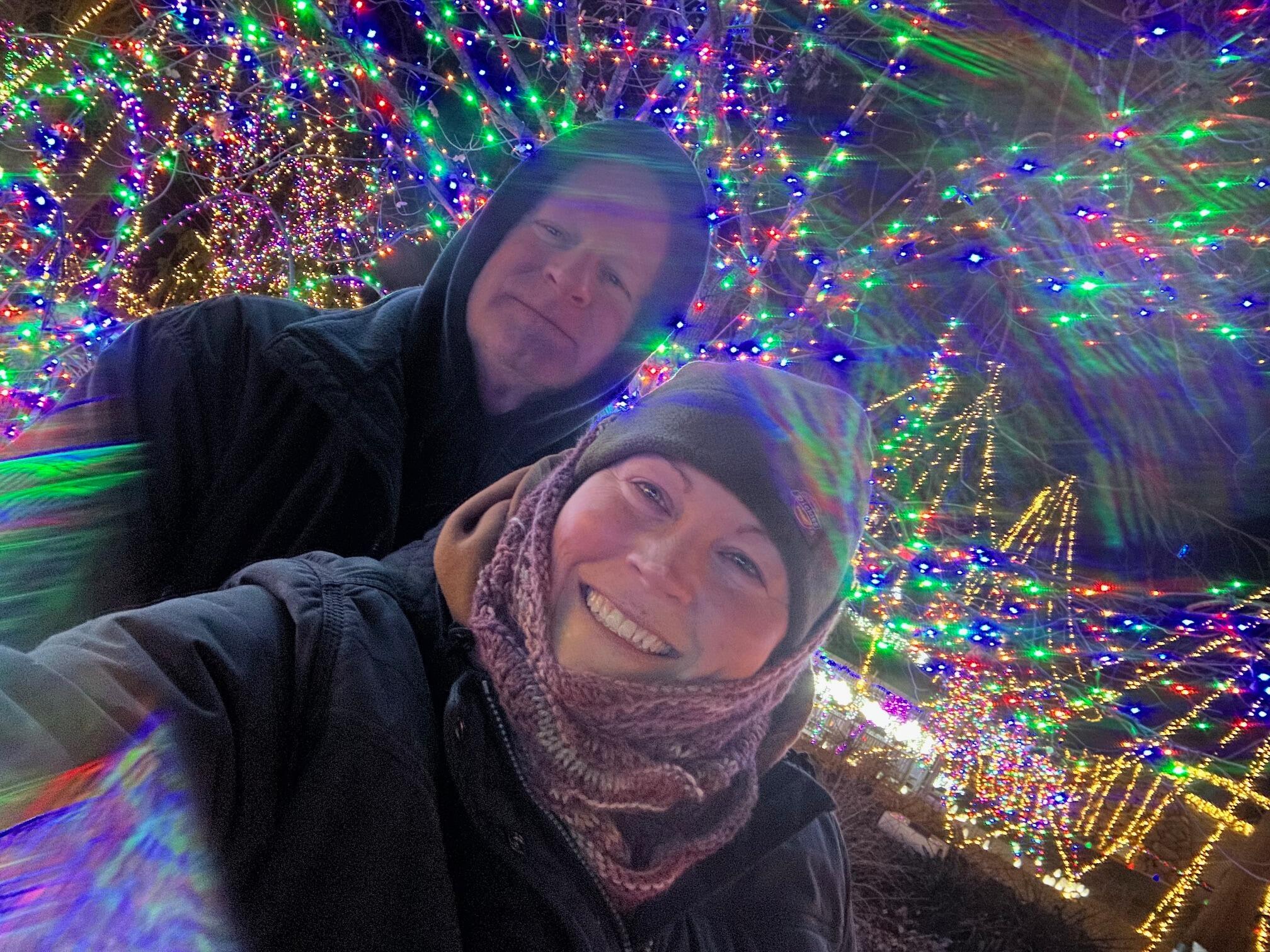 Jess loves holiday lights and drug Dan out to the Rotary Botanical Gardens. The evening was chilly but the lights were spectacular and the company was even better.