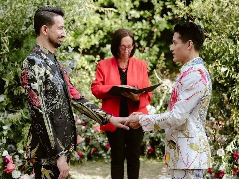Wedding ceremony marriage vow exchange