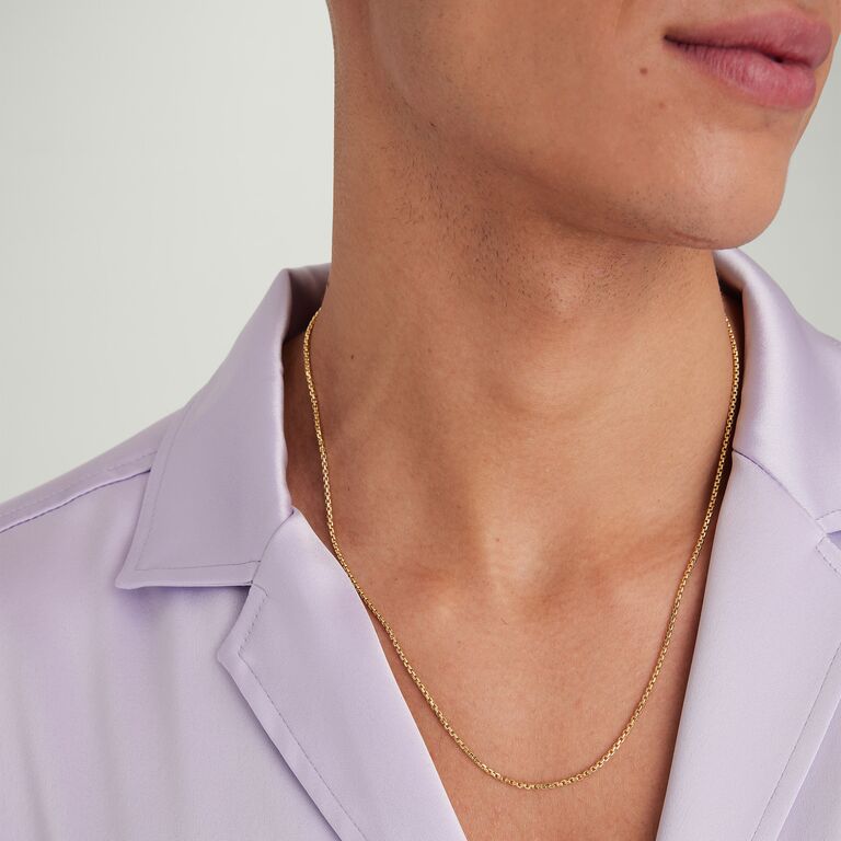 Mejuri box chain necklace gift for husband. 