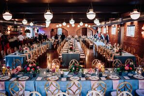 Colorful, Modern Restaurant Reception at The Cookery in Durham, North Carolina