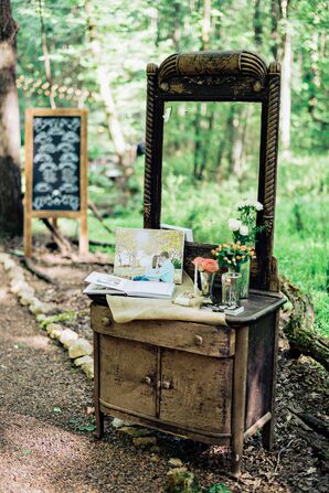 Vintage Guest Book Display
