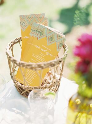 Patterned Yellow and Turquoise Program