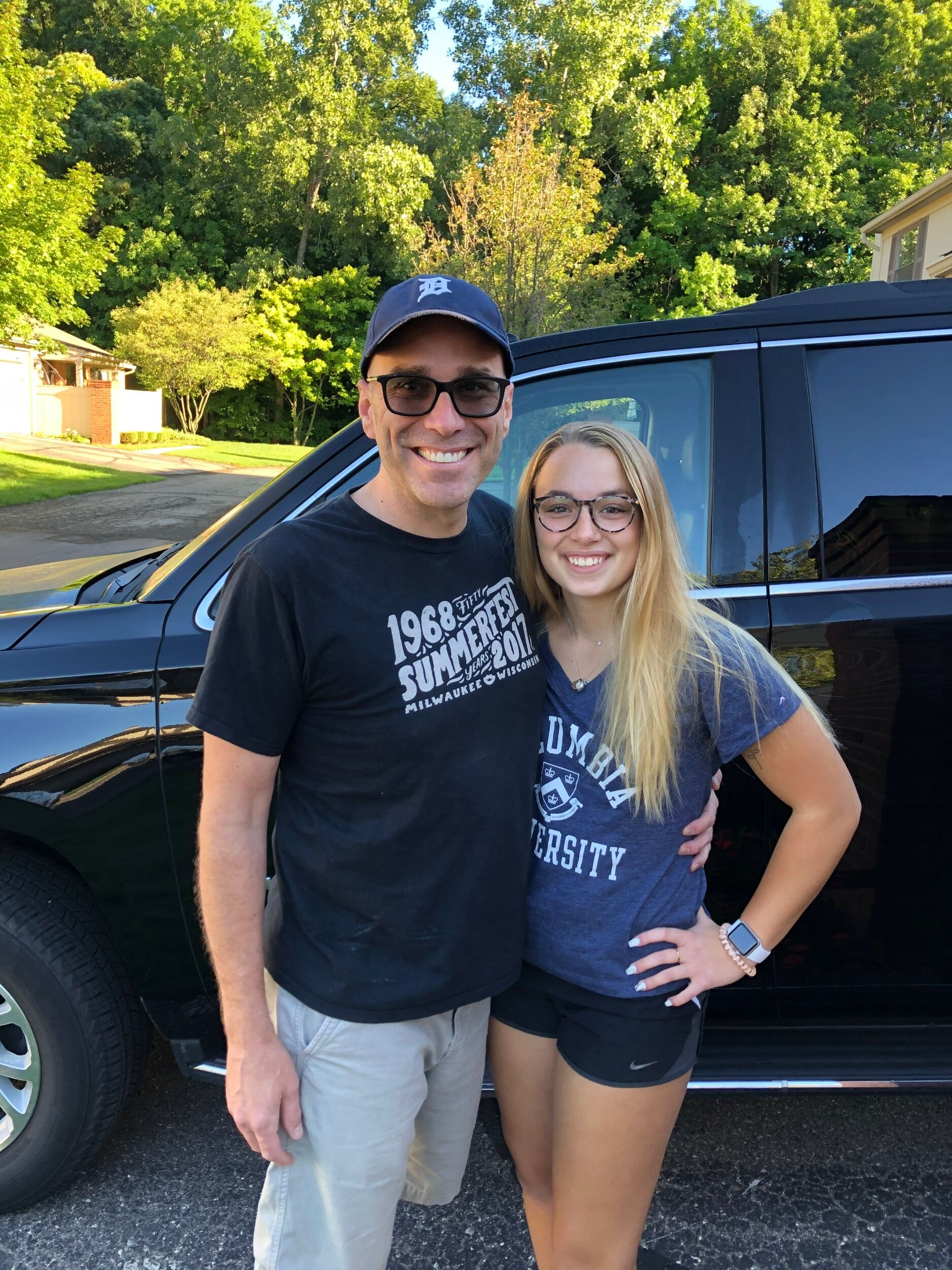 Picture of Olivia leaves for Columbia College in NYC