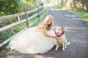 Pink Flower Dog Collar