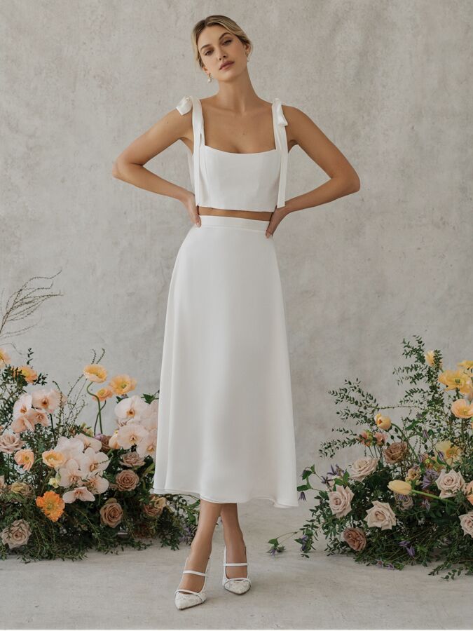 Alexandra Grecco Poppy crop top and skirt