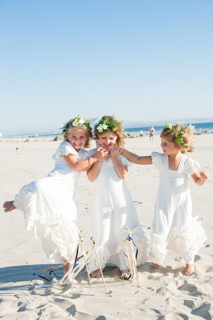 Ivory Flower Girl Dresses, Flower Crowns