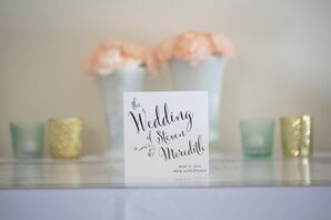 Simple Black-and-White Wedding Program