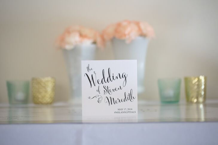 Simple Black-and-White Wedding Program