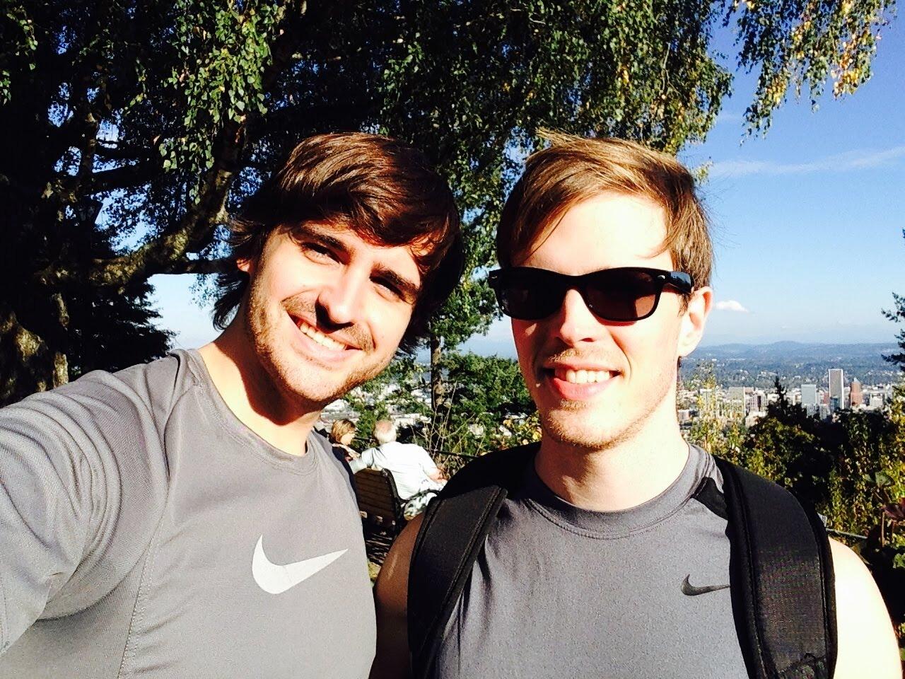 Pittock Mansion hike -- one of our first dates!