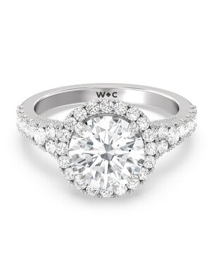 With Clarity Emerald, Round, Oval Cut Engagement Ring