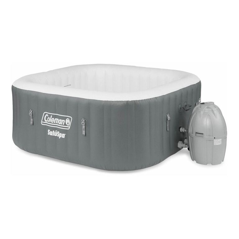 Outdoor inflatable hot tub by Coleman. 
